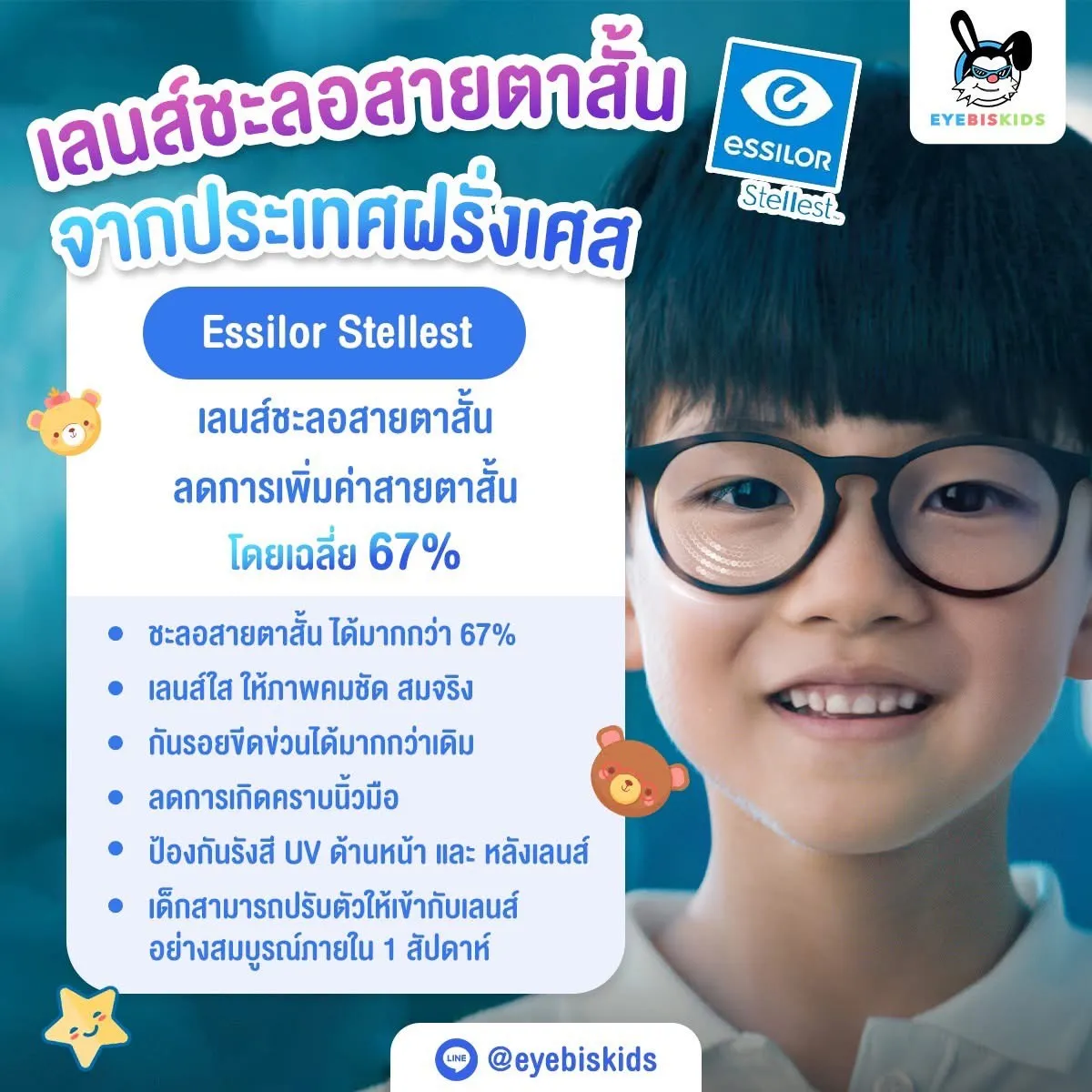 เลนส์ชะลอค่าสายตา Essilor Stellest